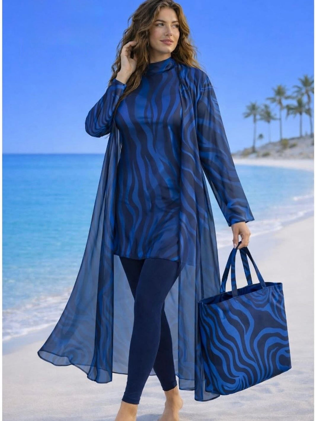 Blue Zebra Burkini